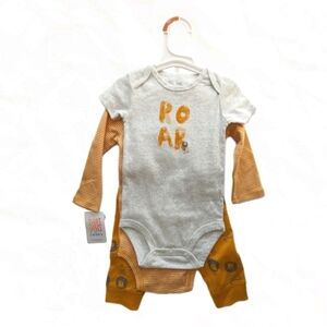 NWT Carter's Roar 2 Onesies, Pair of Pants 3pc Set - size 9M